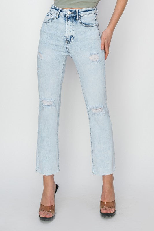 Risen High Rise Crop Slim Jeans
