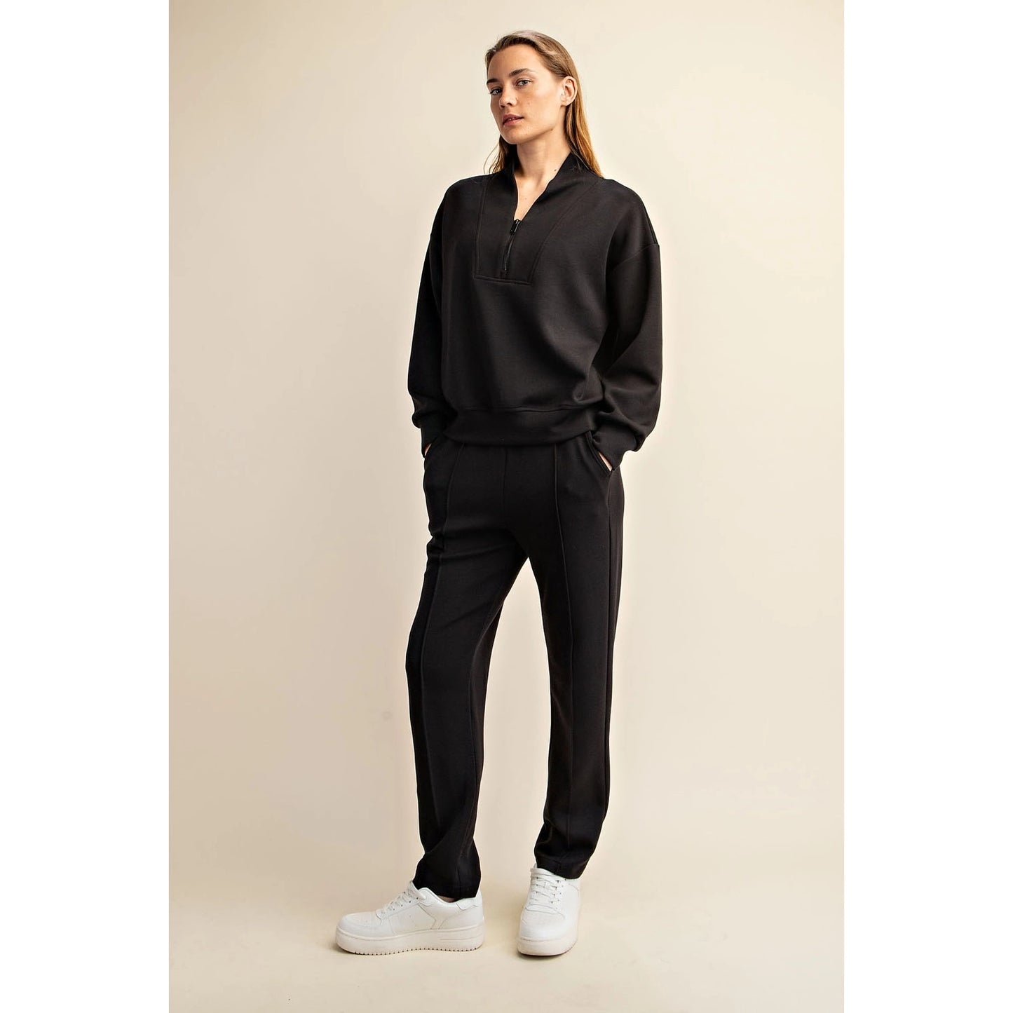 Modal Scuba 3/4 zip Sweatshirt