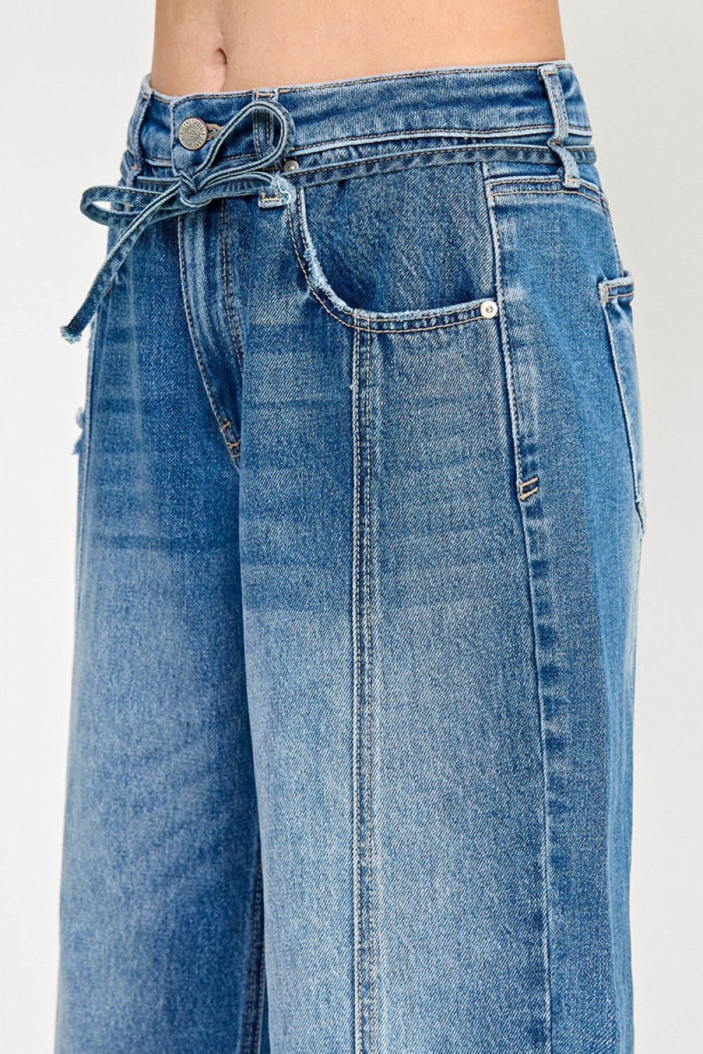 Barrel Jeans Tie waist