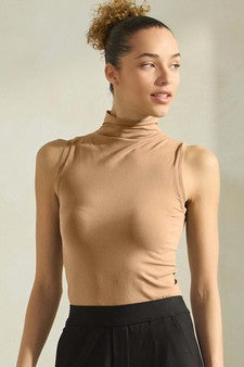 Mock Neck Sleeveless Tank