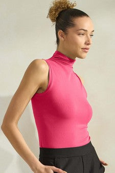 Mock Neck Sleeveless Tank