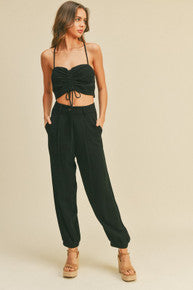 Cotton Linen Cargo Pants
