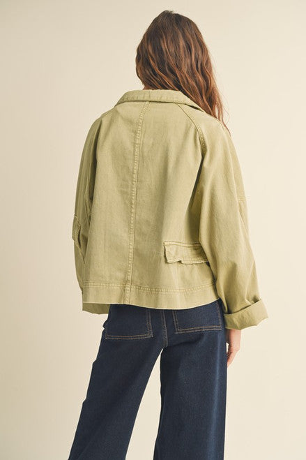 Washed Distressed Cotton Jacket