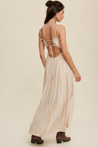 Smocked Bodice Maxi Dress