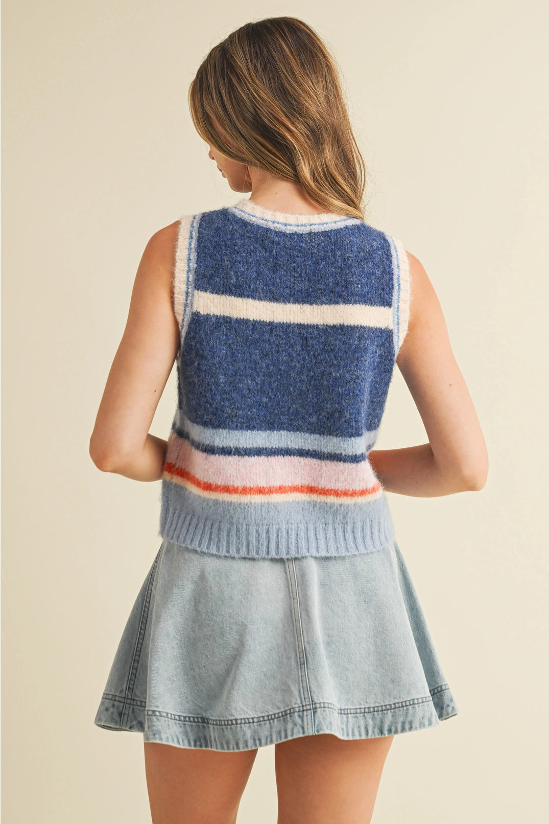 Multi Colored Striped Vest
