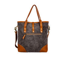 Pecos Pointe Canvas & Hairon Bag in Caramel