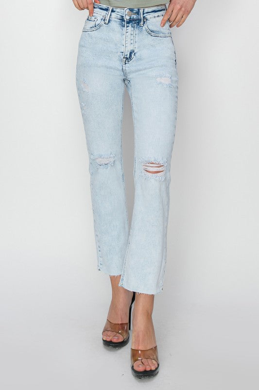 Risen High Rise Crop Slim Jeans
