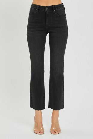 Risen Crop Straight Jeans