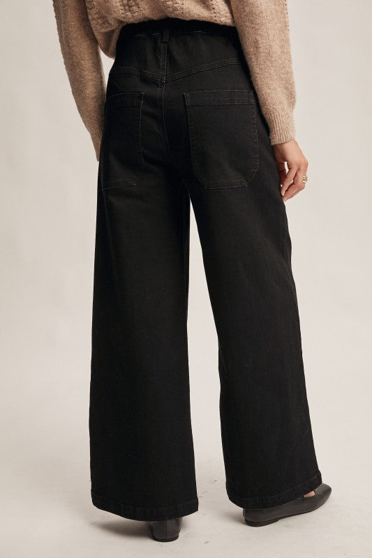 Wide Leg Stretch Jeans