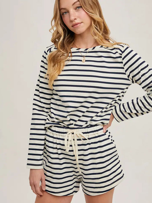 Striped Knit Shorts