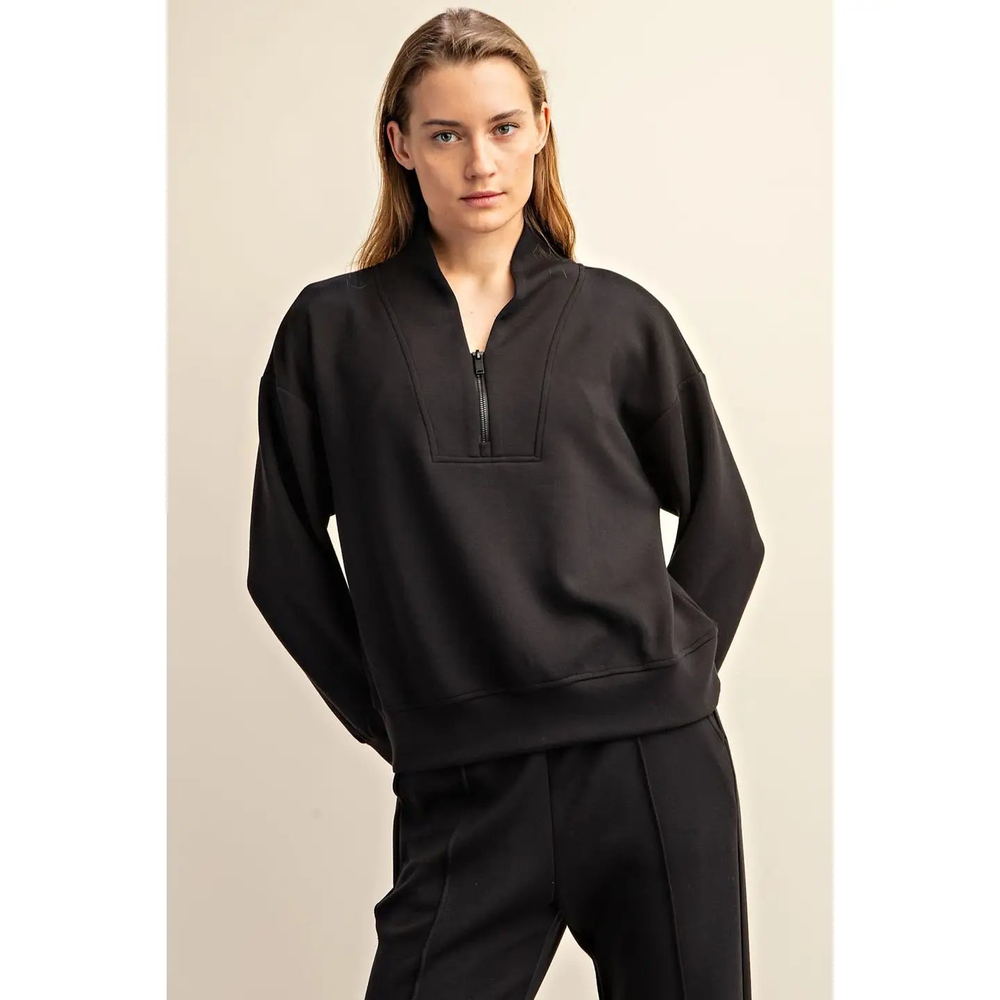 Modal Scuba 3/4 zip Sweatshirt
