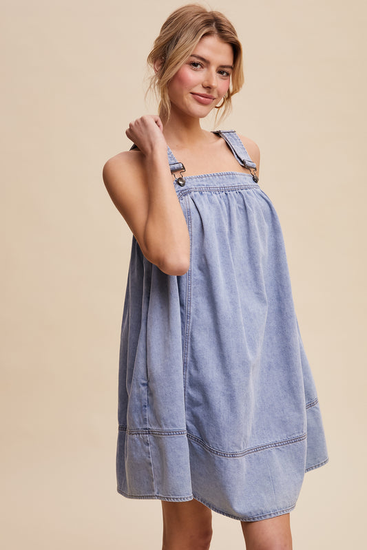 Denim A-Line Jumper Dress