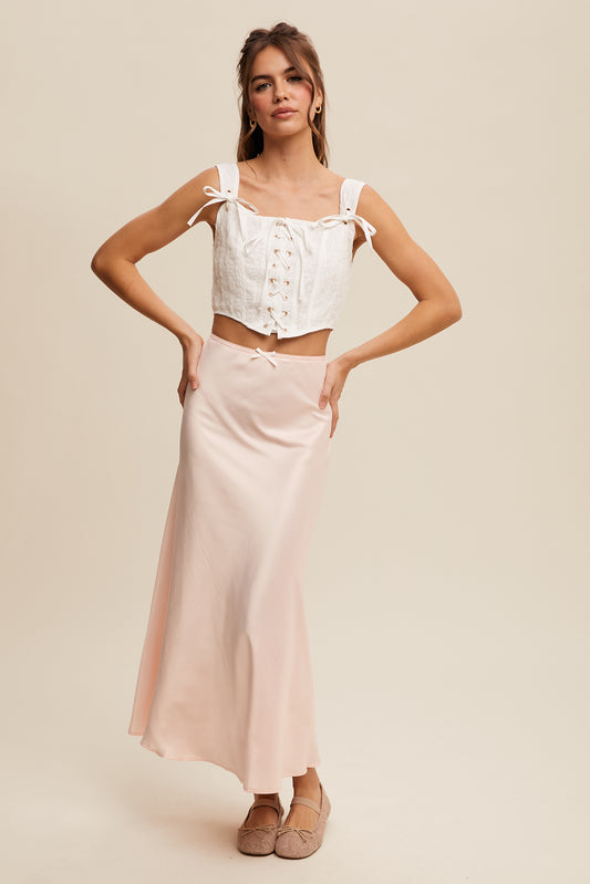 Satin Midi Skirt