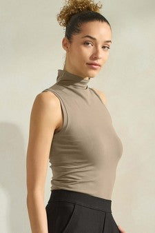 Mock Neck Sleeveless Tank