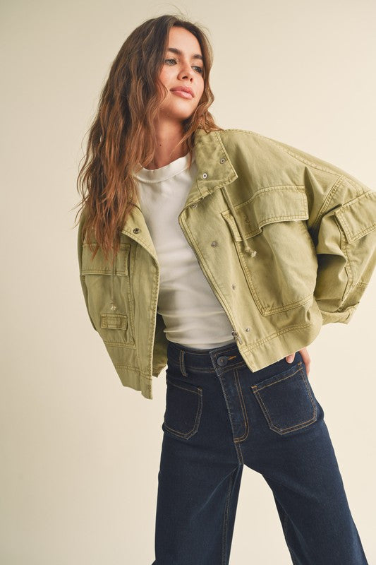 Washed Distressed Cotton Jacket