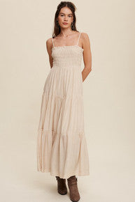 Smocked Bodice Maxi Dress