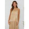 Sleeveless Silk/Chiffon Contrast Top
